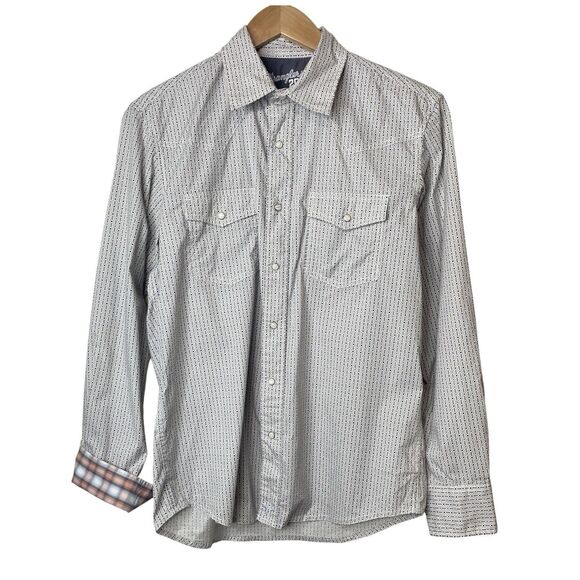 Wrangler 20X Competition Advance Comfort Mens Medium Snap Button Western Shirt - Picture 1 of 12